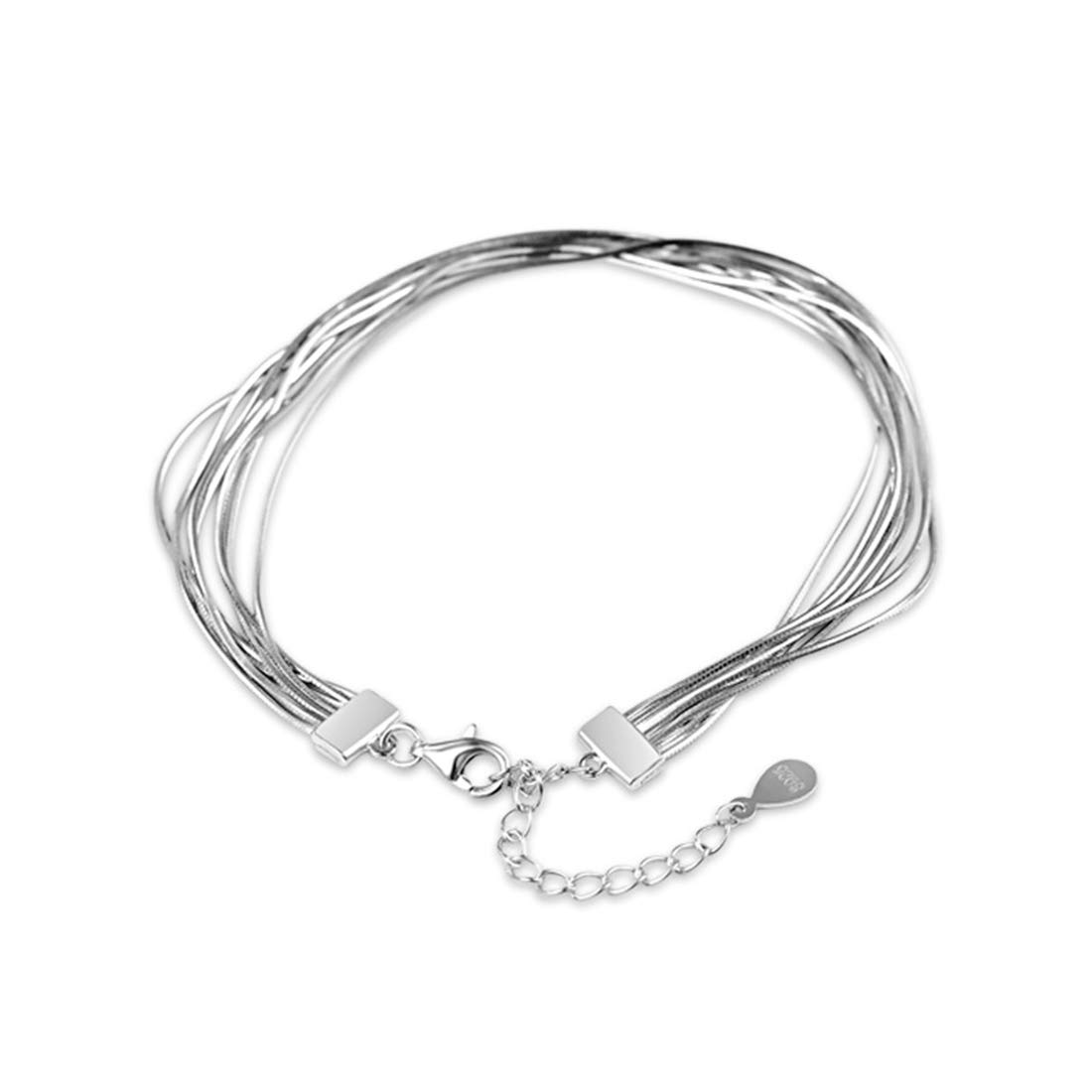 SLUYNZ Pulsera de Eslabones Elegantes de Plata de Ley 925 para Mujeres Adolescentes Niñas Pulsera de Serpiente