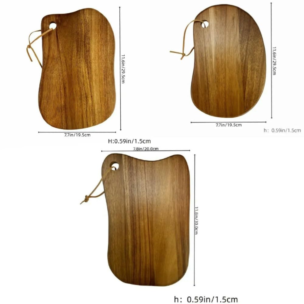 JJDFW - Tabla de cortar de madera de gran tamaño para cortar carne, verduras, frutas y queso