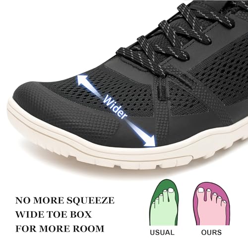 Image of Pulltop Barefoot Trail Running Shoes for Men - Wide Toe Box | Zero Drop Sole | Minimalist Cross-Training Shoes