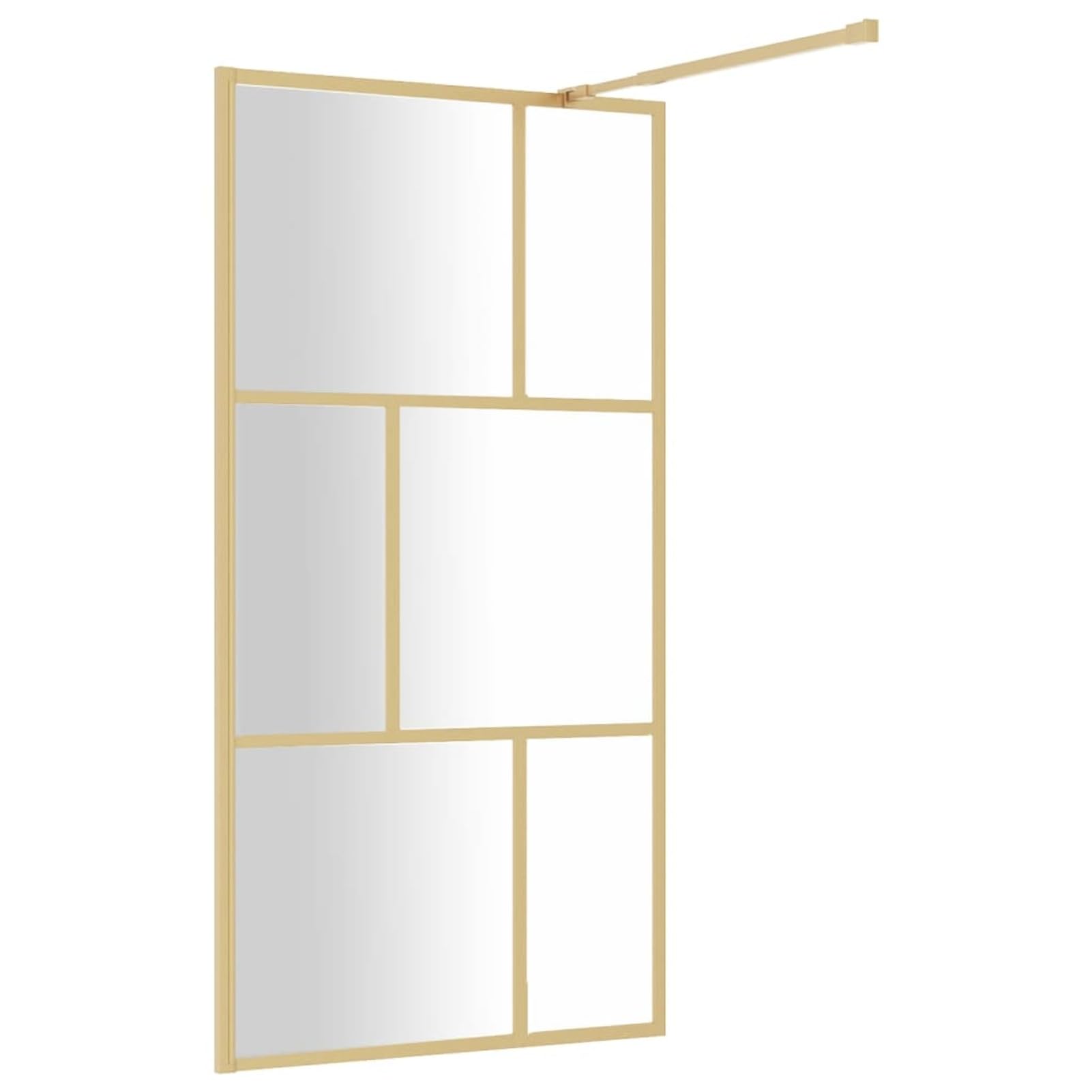 ZEYUAN Parete per Doccia Walk-in Vetro Trasparente ESG 115x195 cm Oro,Parete per Doccia Walk-in,Parete Doccia,Componenti Doccia,Pareti Doccia-154959