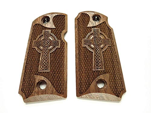 Walnut Celtic Cross Kimber Micro 9 Grips