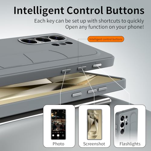 Image of for Samsung Galaxy S24 Ultra 5G with Smart Button, Standing Grip Phone Case with Kickstand, for Samsung S24 Ultra 5G Case Smart Button Cover | Hand Strap | Soft Touch | Stand Grip | Smart Butto
