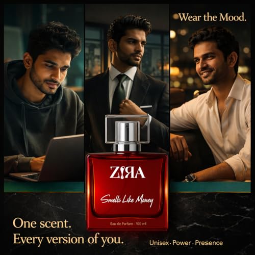 Image of ZIRA Smells Like Money Eau de Parfum - Spicy Woody Fragrance for Men & Unisex, Cardamom & Black Pepper Notes, Suitable for Daily or Formal Use (100ml)