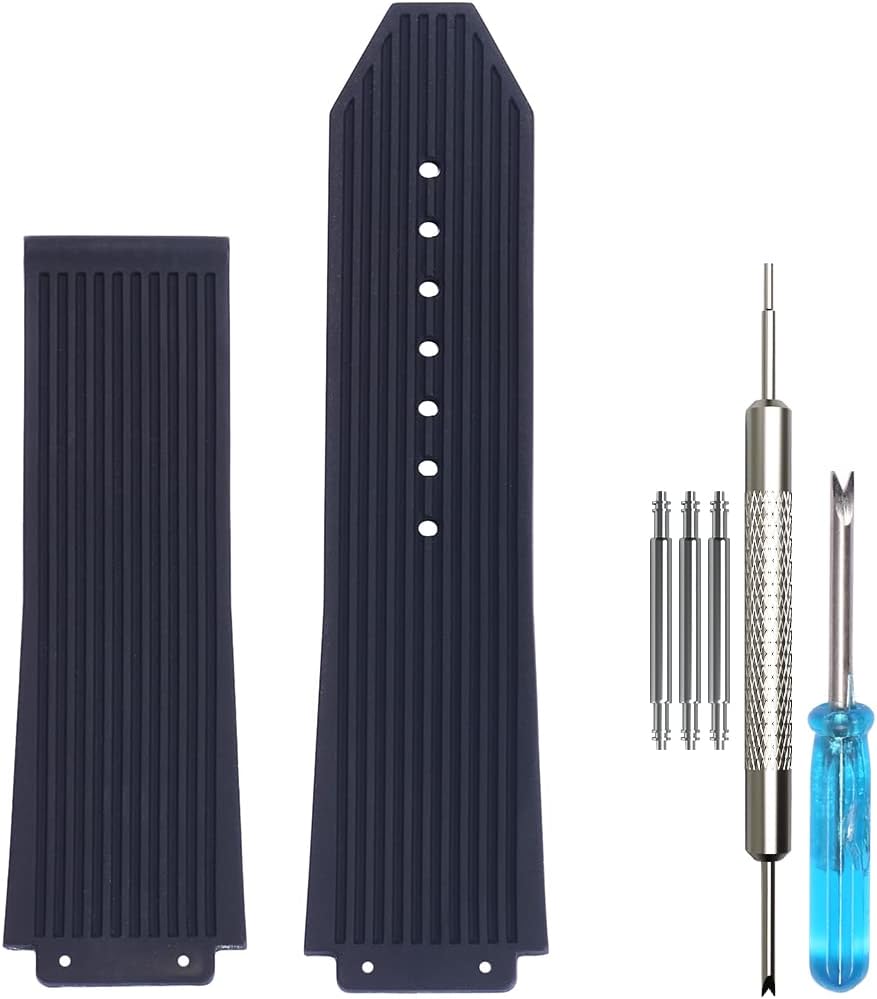 25mm Rubber Replacement Band Compatible with Hublot Big Bang Watch Strap Sports Waterproof Bracelet