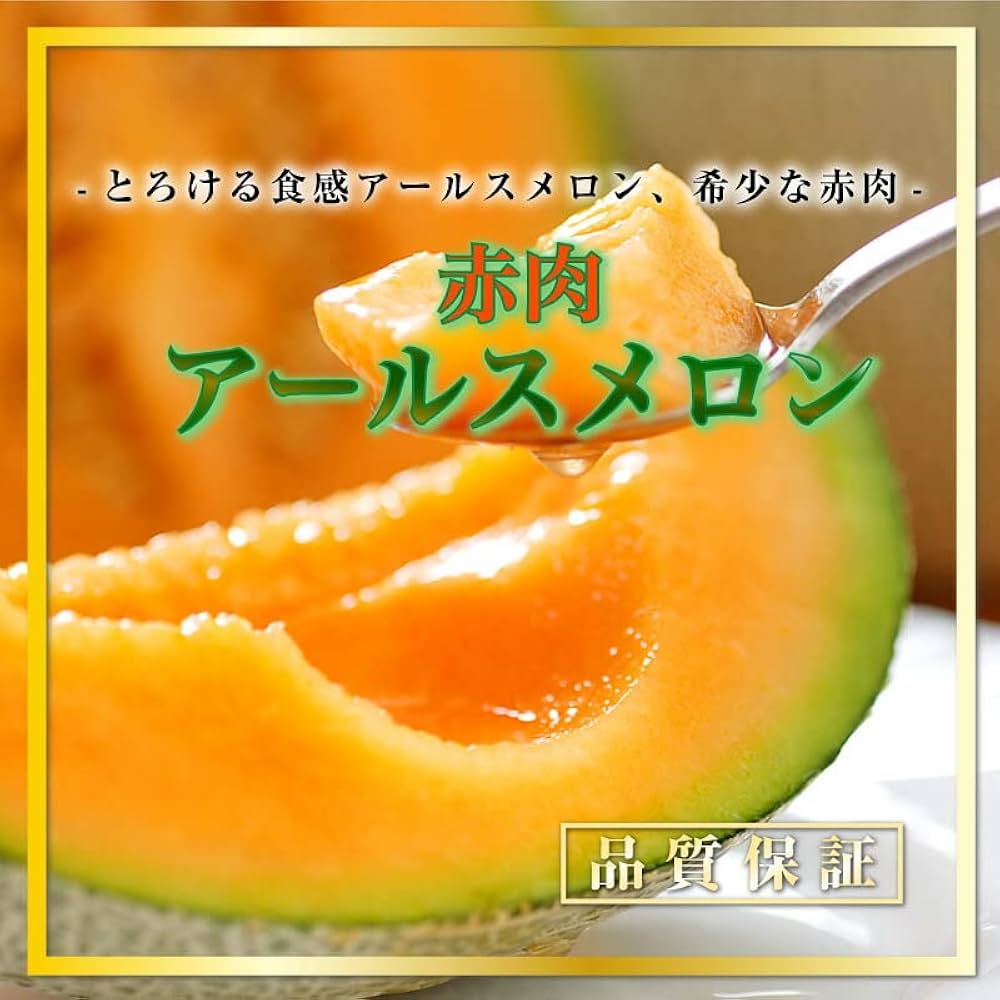 るふ　2ケース 静岡　アールスメロン Amazon.co.jp: クラウンメロン 赤肉 アールスメロン 各1玉 計2玉