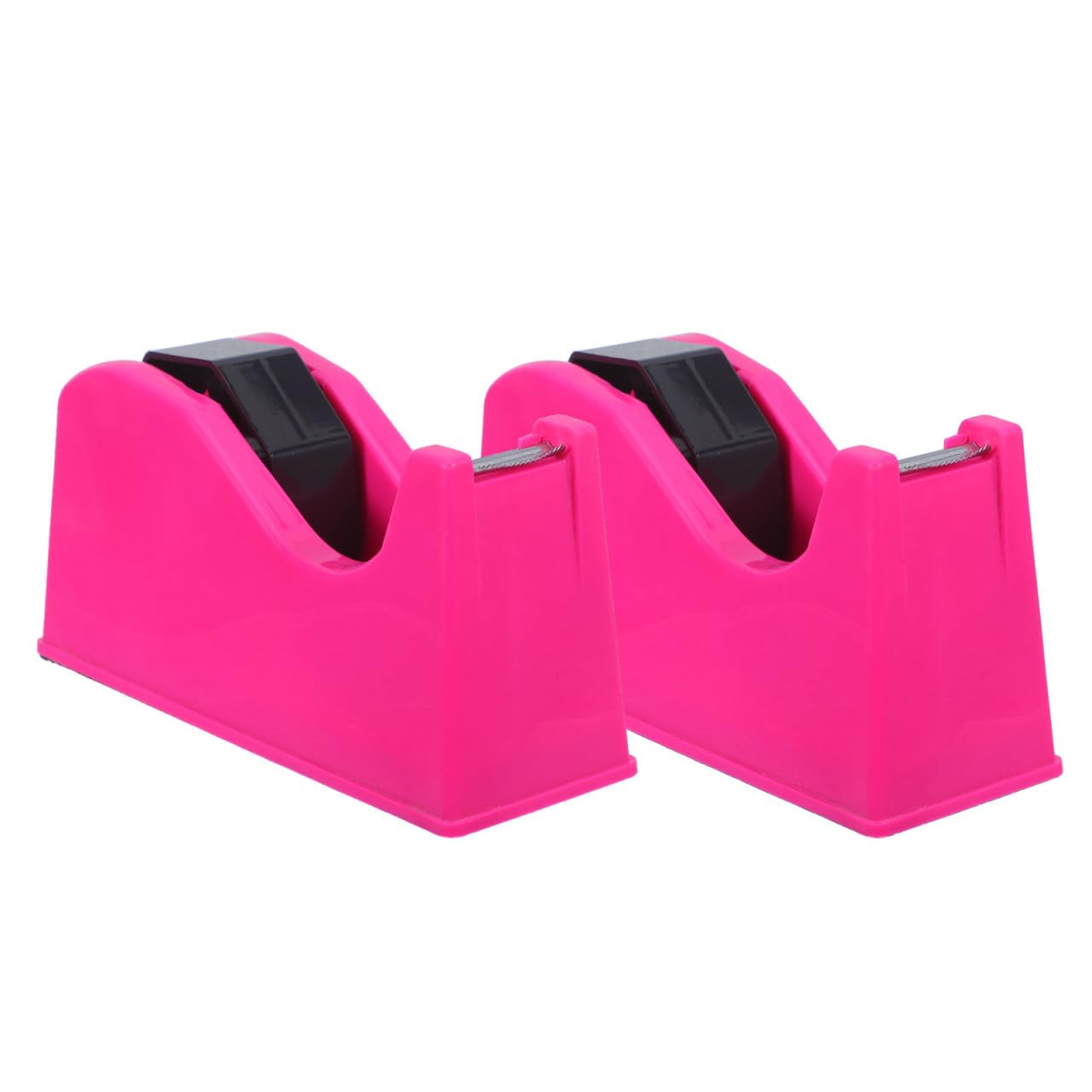 2 Piezas Dispensador Recargable de Cinta Doble Base Adhesiva Tamaño con Antideslizante Corte Moderno Fácil Uso y para Oficina y Escritorio