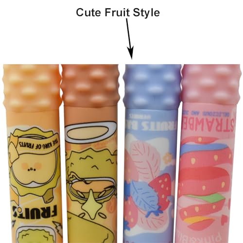 Maydahui 12 pcs bolígrafos gel frutales retráctiles miniatura 3