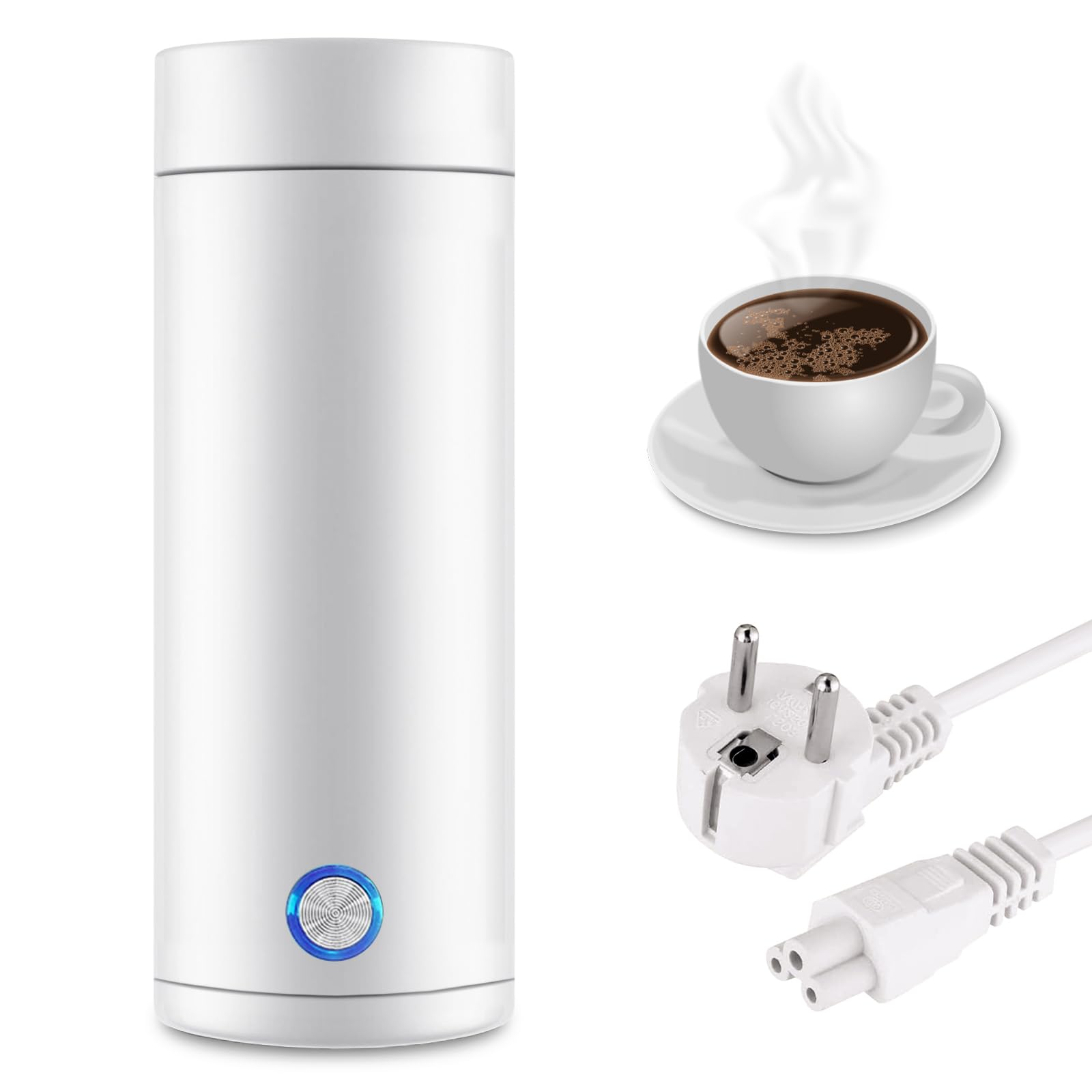 Mini bouilloire électrique pour café et thé en voyage et espace restreint