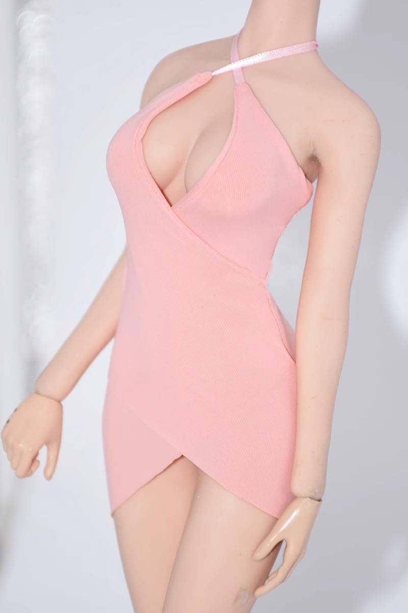 Robe sexy rose AMITD échelle 1/6 pour poupée et figurine de collection