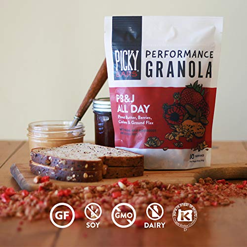 Picky Bars Performance Granola, PB&J All Day, 10.6oz bag (10 servings)