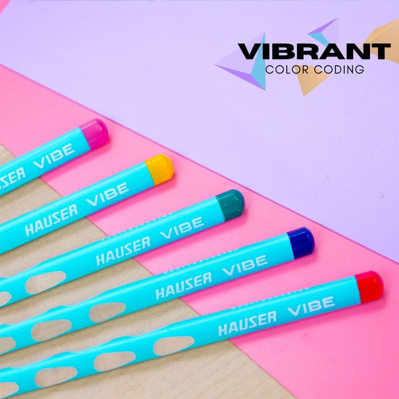 Image of HAUSER ARTZ VIBE - WOODEN PENCIL Set - 40 Pcs Multicolor Pencils | Extra Dark Lead for Smooth Writing | Ideal for Kids School Use & Drawing