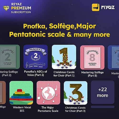 Image of Riyaz App - Learn to Sing Vaccai & Choral Songs | 12 Months Premium Subscription | Suitable for Guitar / Western Vocal / Solfege Learners | 35 Lakhs Learners | (Activation Link by Email in 2 Hours)