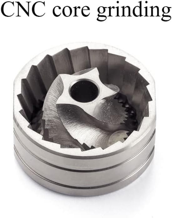 Manual Coffee Grinder Capacity 30g with CNC Stainless Steel Conical Burr, Double Bearing Positioning,French Press Coffee for Hand Grinder Gift (Color : Black)