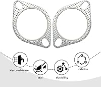 Vista 4 de 2 PCS Juntas de Escape para Automóvil, Junta de Brida de Escape de 2 Pernos de 2.5", Repuesto OEM#120-06310-0002, Accesorios Estándar para Automóvil