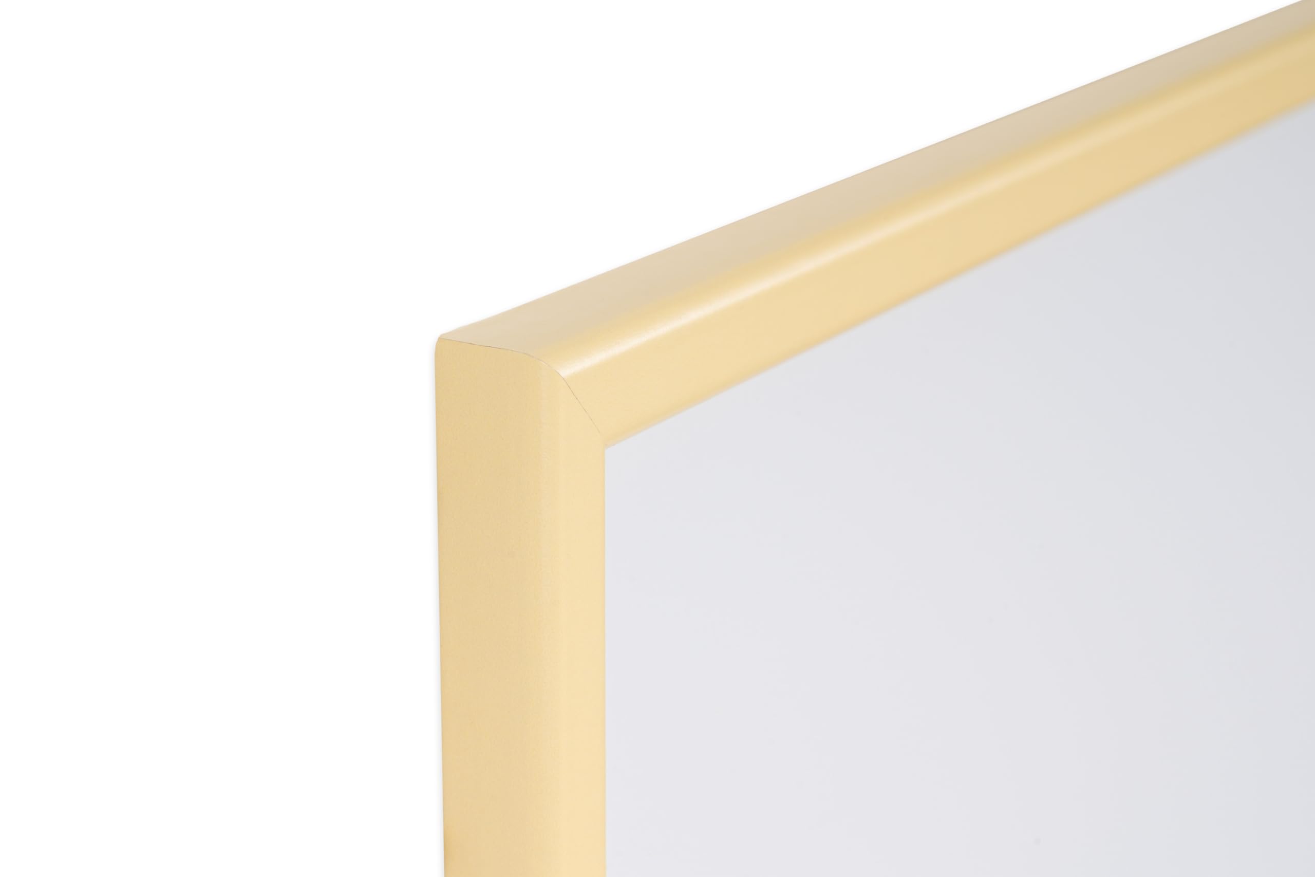 Bi-Office Magnetyczna tablica suchościeralna, pastelowa żółta ramka MDF 90 x 60 cm