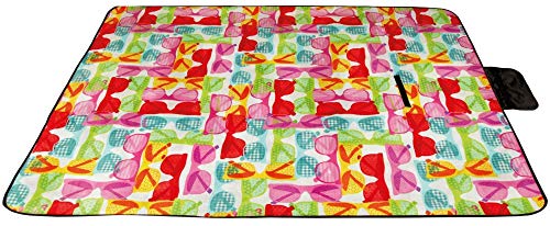 Picknickdecke wasserabw. mit Fotodruck, Auswahl: Größe - 200x400 cm Design - Sunglasses, Stranddecke Kofferraumunterlage Campingdecke