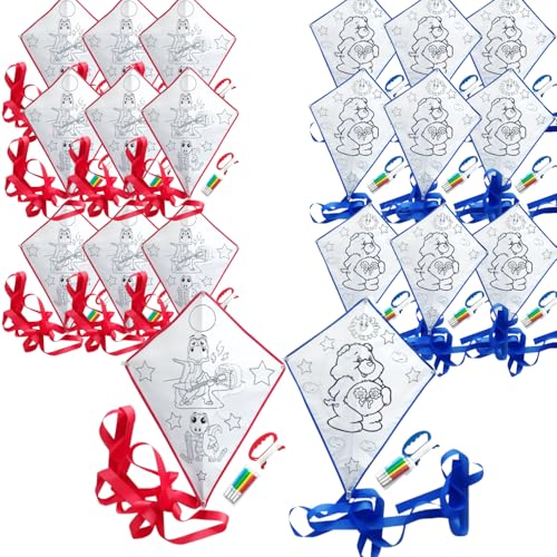 Bea's Party Set de Aquiloni per bambini da colorare per dipingere Gadget Festa Compleanno Scuola Regalo per bambini Idea regalo Matrimonio Comunione Invito… (DA DIPINGERE PACK 20)