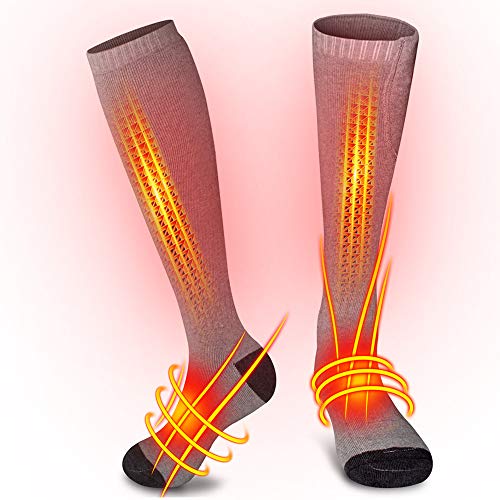 SVPRO Electric Battery Operated Heated Socks Men Women Rechargeable Washable for Hunting Winter