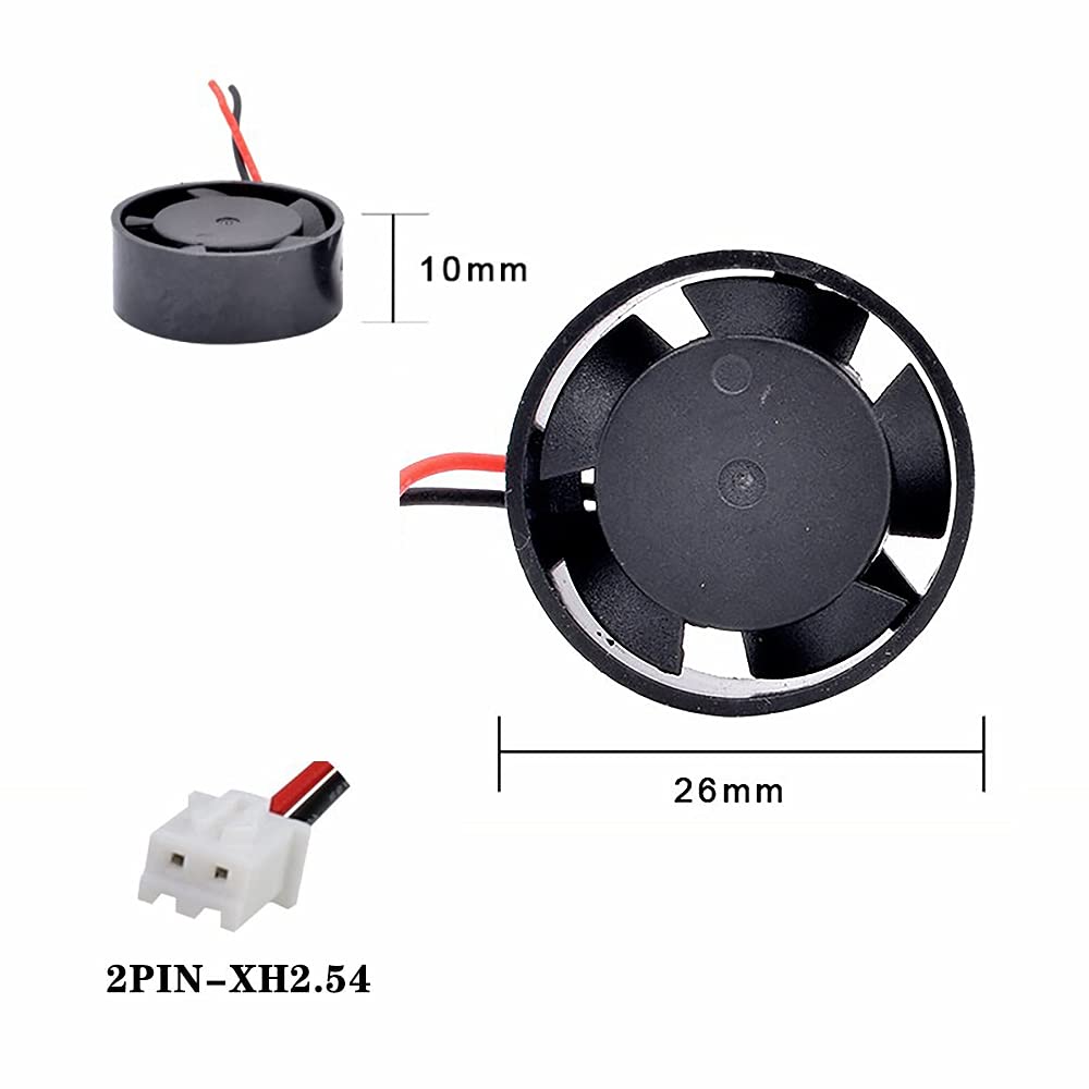 Fan 12v JZK 25x25x10mm DC 5V Mini USB Cooling Fan, 25mm Low Noise, 3400 ...