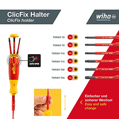 Wiha Schraubendreher Set LiftUp electric 6-tlg. mit verstaubarem Bit Set (41157) I Schraubenzieher Satz mit Bit Magazin aus slimBits für… – Ansicht 6