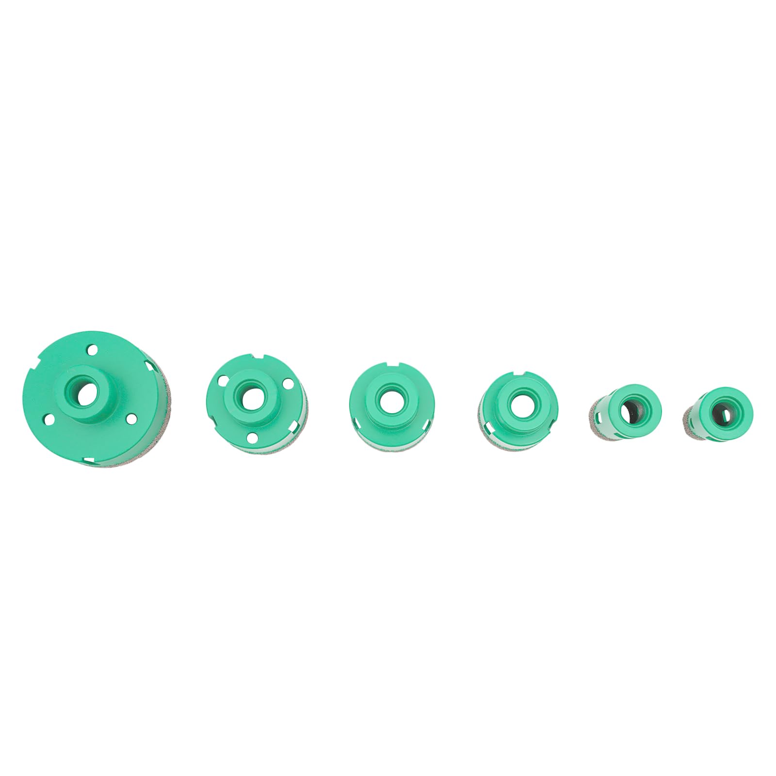 M14 zestaw wierteł diamentowych, 20-68 mm, 6 sztuk, diamentowe koronki wiertnicze do wiercenia w szkle, ceramice, płytkach, zestaw wierteł do płytek z 2 tarczami tnącymi
