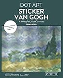  Dot Art: Sticker Van Gogh: A Wheatfield with Cypresses