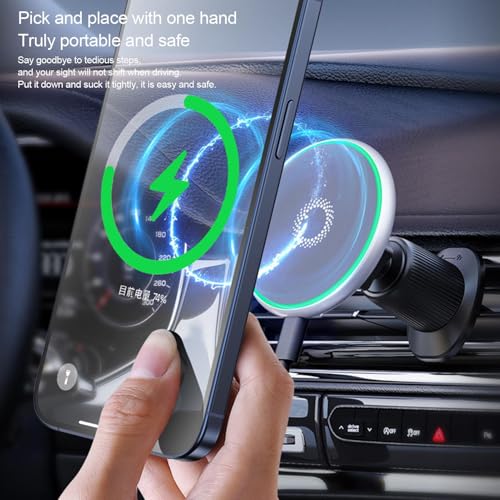 Soporte magnético carga rápida 15W coche ventilación estable 3