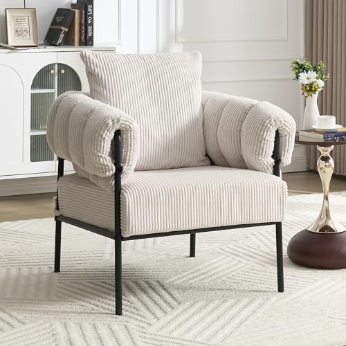 Sillón Plegable Terciopelo Beige miniatura 1