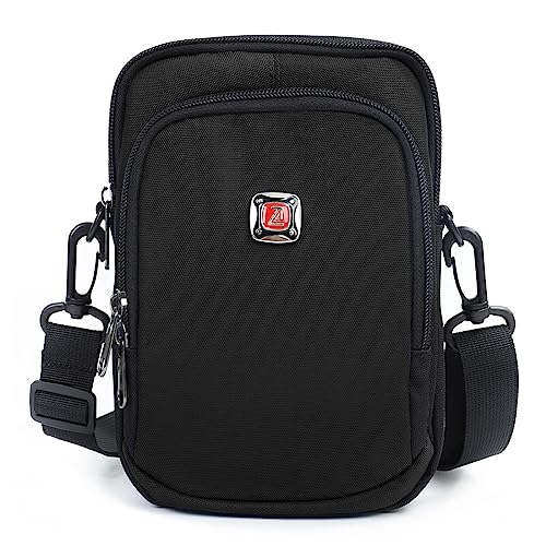 Image of Unisex Casual Fashion Multifunctional Mini Shoulder Bag Crossbody Bag Travel Passport Wallet Bag