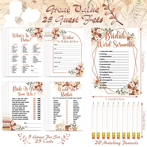 image for Teling 145 Pieces Bridal Shower Game Bridal Shower Favors Set Wedding 