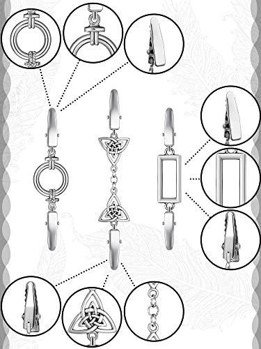 jetec 3 pcs vintage sweater clips shirt dress cinch clips cardigan shawl brooches waist cincher decor for women