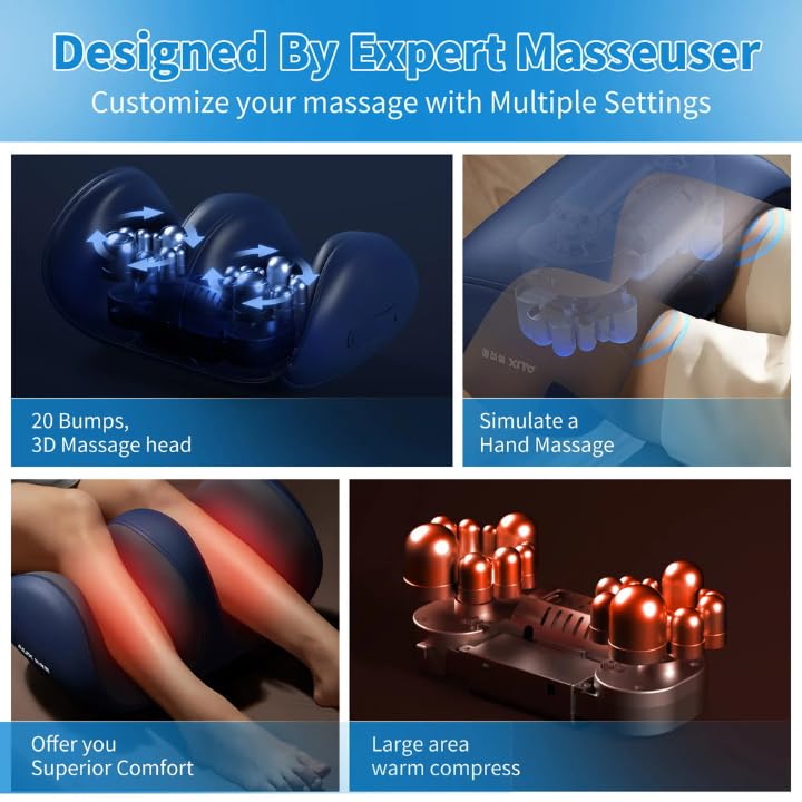 Image of ZYNTO Shiatsu Foot, Calf & Leg Massager for Pain Relief with Heat & Kneading function.Corded Electric Foot Massager Machine for Relief Tired Muscles Pain Relief,Promotes Blood Circulation Clockwise & Anti-Clockwise Rotation With Auto Shut-Off Feature. (STANDARD) (A1)