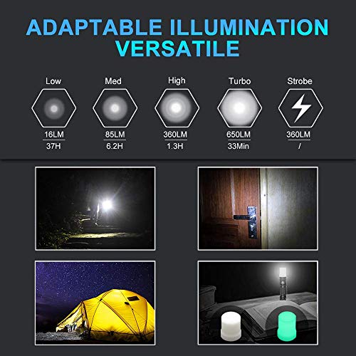 Lumintop Pocket-Sized Super Bright Flashlight Set Tool Aa 2.0 Edc Flashlight With Magnetic Tail And 920Mah Rechargeable Battery, 650 Lumens, 5 Modes With Mode Memory, Waterproof Torch For Camping #TOP3