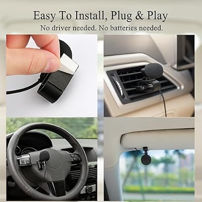 3.5mm Microphone Handsfree Dash Car Stereo Receiver Compatible for Sony - External Clip-On Mic for Bluetooth Receivers with 9FT Cable MEX-N5000BT MEX-N5100BT XAV-AX1000 XAV-AX150 XAV-AX3000