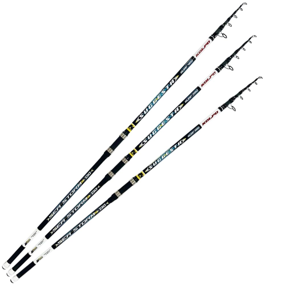 Kolpo Suggesta Canna da Pesca Surfcasting in Carbonio 130 gr 4.20mt pesca da riva per orate spigole