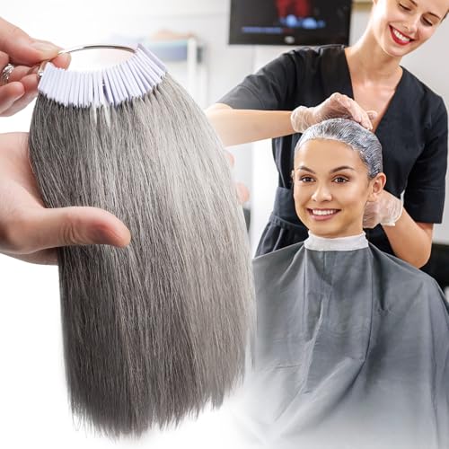 30 piezas muestrario de cabello humano de 9 pulgadas miniatura 5