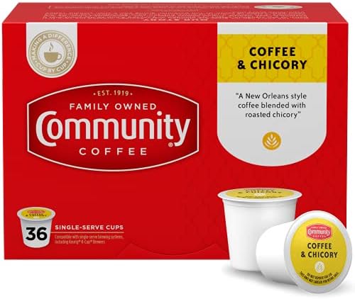Community Coffee & Chicory 36 Count Coffee Pods, Compatible with Keurig 2.0 K-Cup Brewers, 36 Count (Pack of 1)
