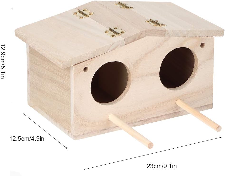 Wooden Creative Bird Nest Wooden Pet Bird Nest House Breeding Box Cage Bird Cage Accessories Parrot Swallow
