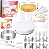 Anneau à gâteau réglable de 8 cm - Pour des formes propres et des côtés lisses. Avec le coupe-gâteau, vous réussirez des couches uniformes qui s'empilent facilement pour former de magnifiques tartes.