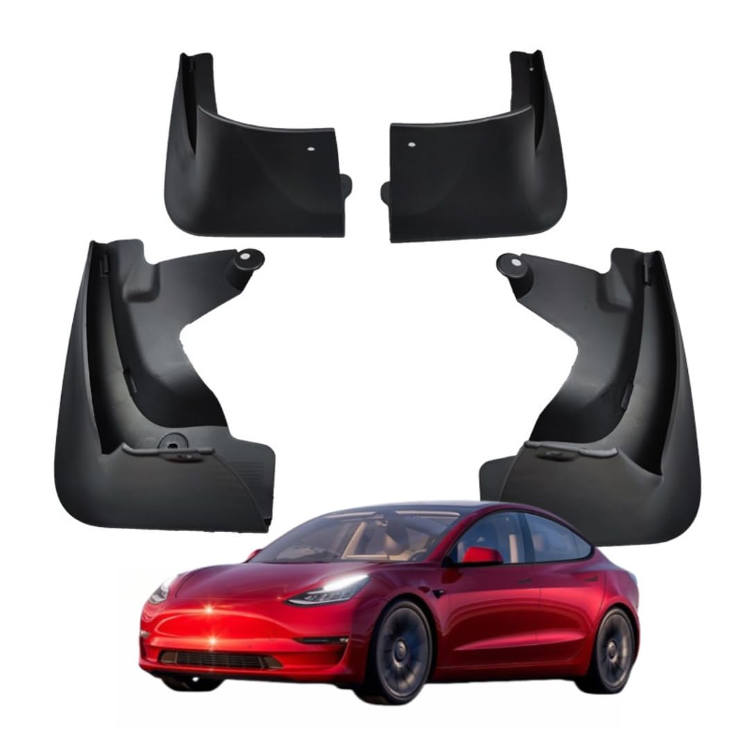 UDRFKDS Mud Flaps Splash Guards For Tesla Model 3 2012-2022 Accessories Mudflap Fender Flares Front and Rear Mud Guard Set 4PCS