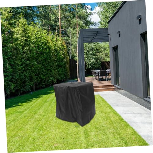 Funda para bomba de piscina de tela Oxford negra 72x66x62 cm miniatura 6
