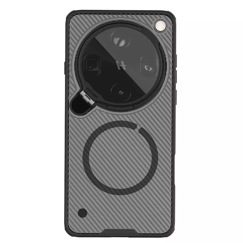 Image of Nillkin Case for Oppo Find X9 Ultra (6.82 inch Inch) CamShield Prop Magnetic Flip Style Transparent Lens Camera Protect Mobile Holder TPU + PC Transparent Black Color