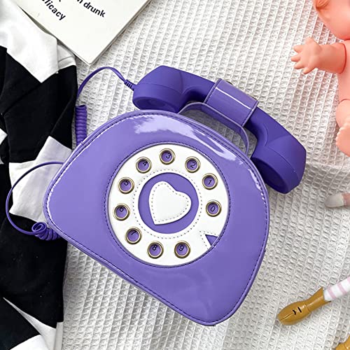 Yitengteng Women's Shoulder Bag,novelty Telephone Purse Simulation Rotary Phone Messenger Bag3