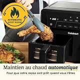 Cuisinart XXL frytkownica beztłuszczowa z 2 komorami, bez PFAS, do gotowania bez chemikaliów; funkcje airfry, pieczenie, grillowanie, wypiekanie, dehydracja, Max Crisp; podwójne kosze 2×5,2 L