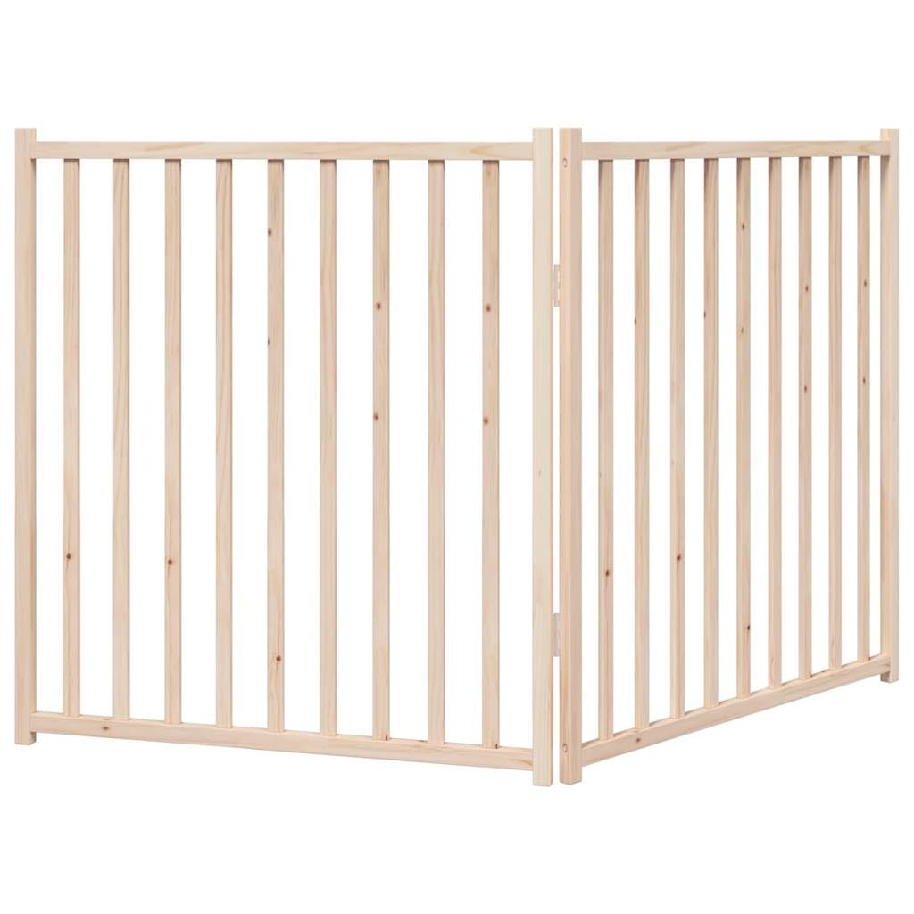vidaXL Barrière pour Chien Pliable 2 Panneaux 160 cm Bois Sapin Massif, barrière de sécurité pour Animaux de Compagnie, barrière pour Chien pour escaliers, barrière pour Chiots pour escaliers