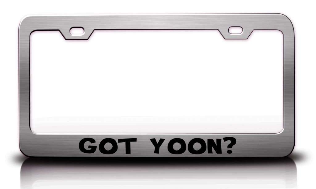 Custom BrotherCustom Brother - GOT YOON? Family Name Metal Car SUV Truck License Plate Frame Ch b46