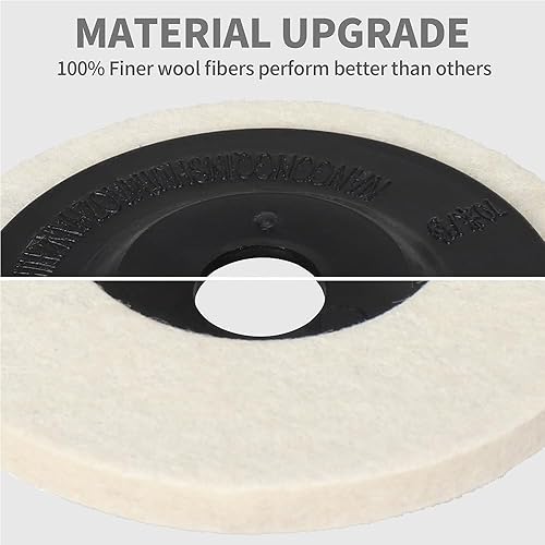 Miniatura 4 de Almohadilla de rueda de lana de alta calidad de 4 pulgadas, para amoladora angular de 58, discos de pulido de rueda de pulido de grado industrial