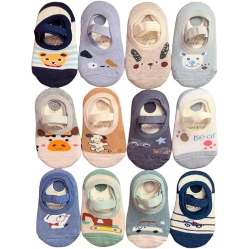 Meia Sapatilha Antiderrapante para Meninos (0-6 Anos) (16-19, BR, Idade, 0 Meses, 2 Anos, Regular)