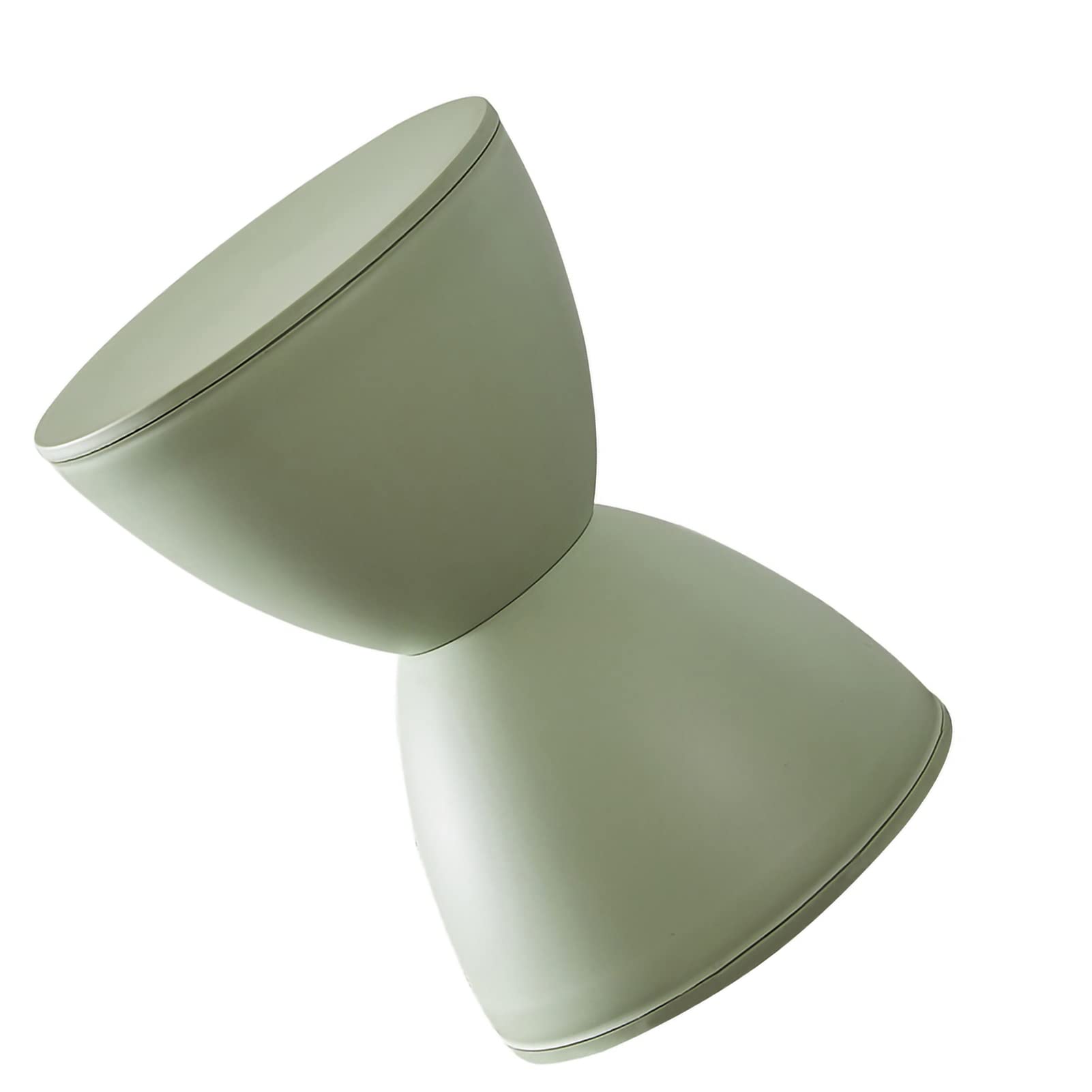 Sgabello Rotondo in Plastica, Moderno Contemporaneo con Accenti a Clessidra, Tavolino per Uso Interno Ed Esterno, Alla Moda per Soggiorno, Camera da Letto (Verde)