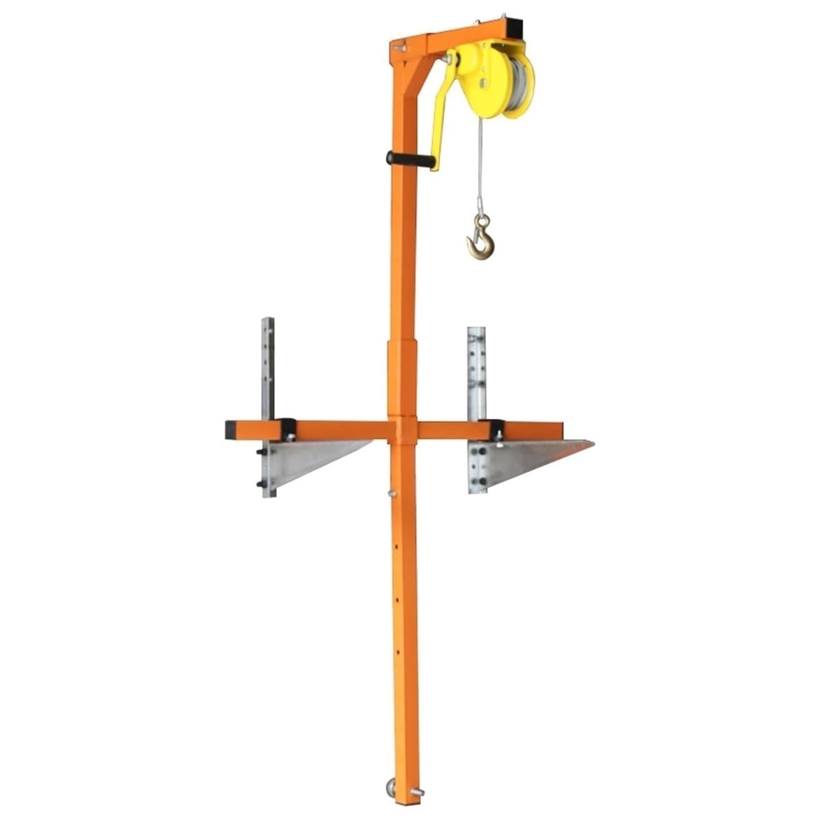 Elevador manual de aire acondicionado para facilitar el trabajo en fachadas